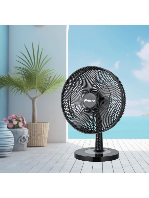 Primo PRTF-80707 Επιτραπέζιος Ανεμιστήρας 50W Διαμέτρου 40.64cm Μαύρος 