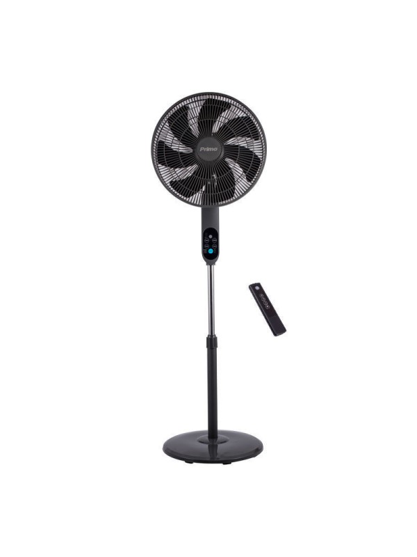 Primo PRSF-80735 Ανεμιστήρας Ορθοστάτης 70W Διαμέτρου 40cm με Τηλεχειριστήριο Γκρι 