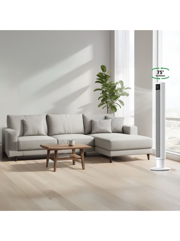 Rohnson Ανεμιστήρας Πύργος 60W με Τηλεχειριστήριο Λευκός Κωδικός: R-8112 
