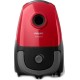  Philips PowerGo HD 8243/ 09 Ηλεκτρική Σκούπα 900W με Σακούλα 3lt Κόκκινη 