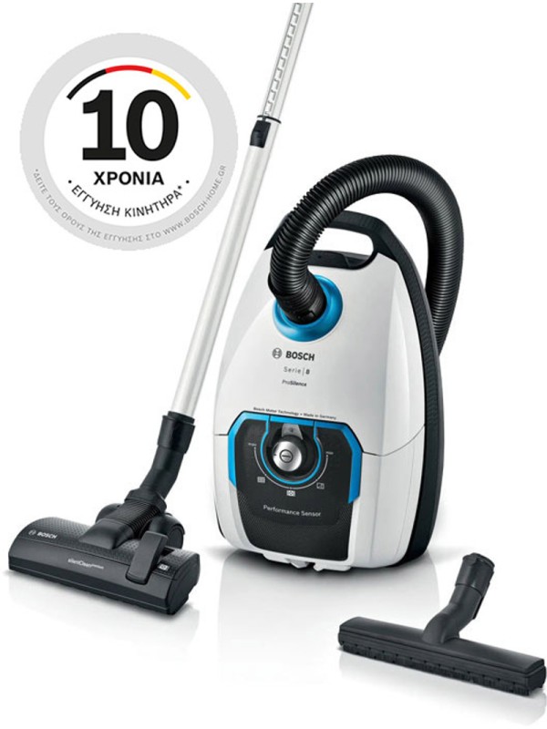 Bosch BGL8SILS Ηλεκτρική Σκούπα 650W με Σακούλα 5lt Λευκή Bosch BGL8SILS Ηλεκτρική Σκούπα 650W με Σακούλα 5lt Λευκή