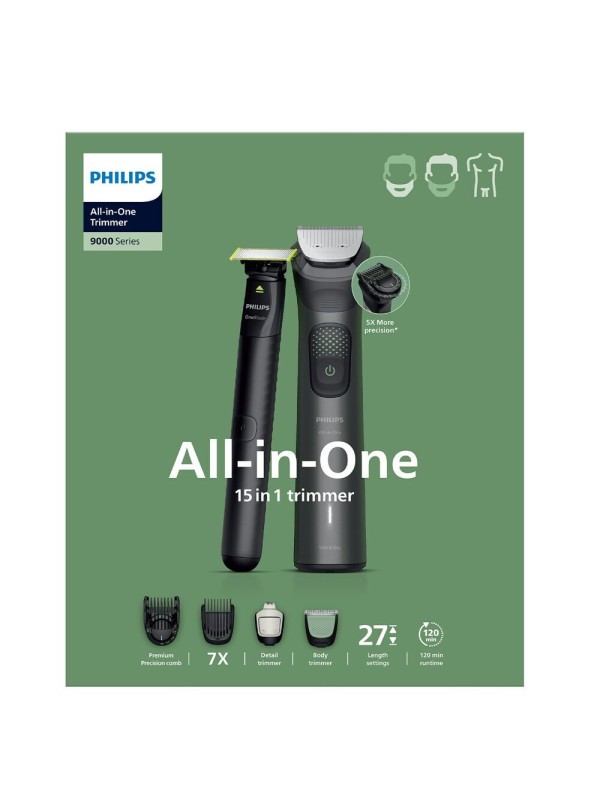 Philips Σετ Επαναφορτιζόμενης Κουρευτικής Μηχανής Γκρι MG9531/15