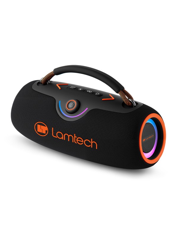  Lamtech Ηχείο Bluetooth 80W με Ραδιόφωνο και Διάρκεια Μπαταρίας έως 8 ώρες Black Orange LAM980947 