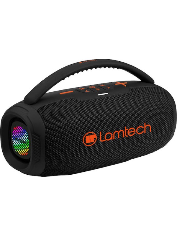  Lamtech Bass Boost Party Box Ηχείο Bluetooth 20W με Ραδιόφωνο και Διάρκεια Μπαταρίας έως 6 ώρες Black Orange 980961