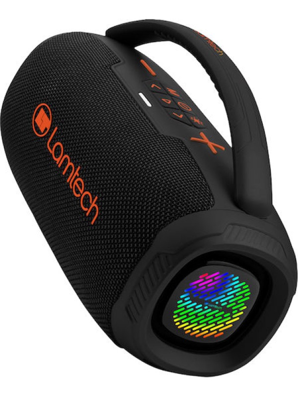  Lamtech Bass Boost Party Box Ηχείο Bluetooth 20W με Ραδιόφωνο και Διάρκεια Μπαταρίας έως 6 ώρες Black Orange 980961