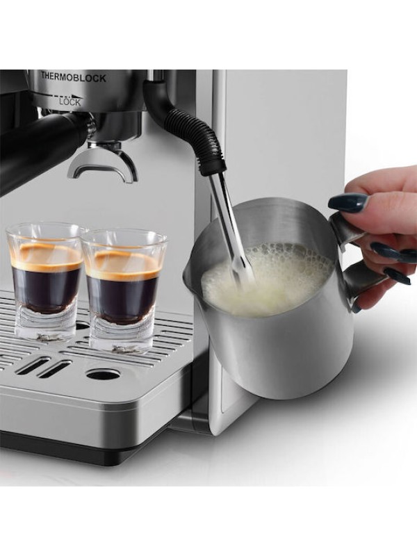 Rohnson Αυτόματη Μηχανή Espresso 2800W Πίεσης 20bar με Μύλο Άλεσης Ασημί R-98200 Rohnson Αυτόματη Μηχανή Espresso 2800W Πίεσης 20bar με Μύλο Άλεσης Ασημί R-98200