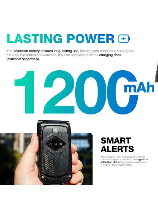  AGM M10 Dual SIM Κινητό με Μεγάλα Κουμπιά Μαύρο 