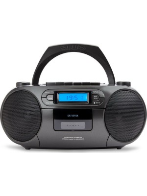  Aiwa Φορητό Ηχοσύστημα BBTC-550 με Bluetooth / CD / MP3 / USB / Κασετόφωνο / Ραδιόφωνο σε Μαύρο Χρώμα 