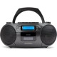 Aiwa Φορητό Ηχοσύστημα BBTC-550 με Bluetooth / CD / MP3 / USB / Κασετόφωνο / Ραδιόφωνο σε Μαύρο Χρώμα 