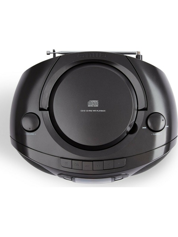  Aiwa Φορητό Ηχοσύστημα BBTC-550 με Bluetooth / CD / MP3 / USB / Κασετόφωνο / Ραδιόφωνο σε Μαύρο Χρώμα 