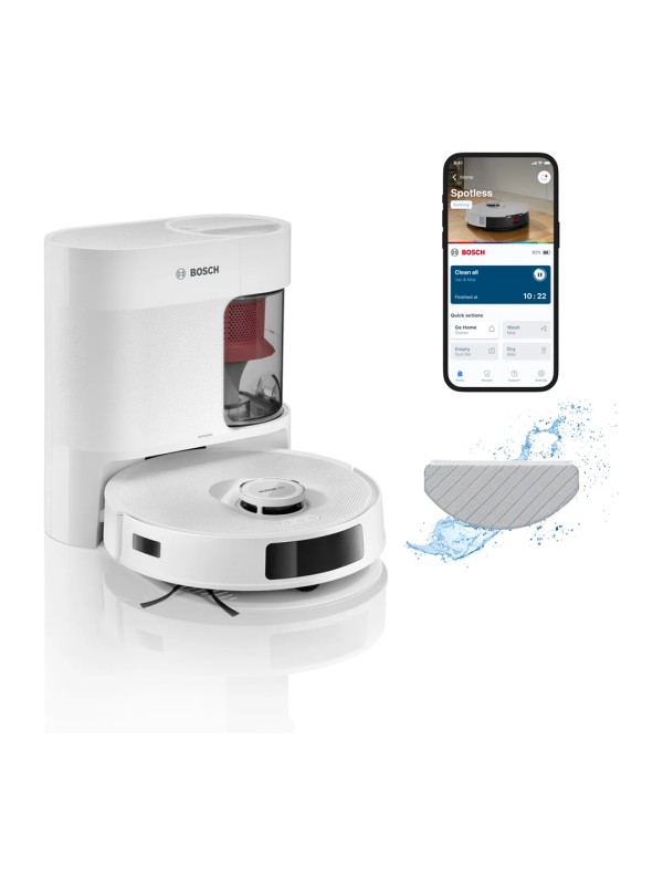 Bosch Spotless Advanced + Σκούπα Ρομπότ με Χαρτογράφηση Laser & Απορρόφηση 11000Pa Λευκή BCRD2W Bosch Spotless Advanced + Σκούπα Ρομπότ με Χαρτογράφηση Laser & Απορρόφηση 11000Pa Λευκή BCRD2W