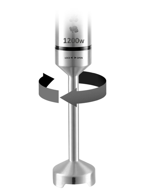  Bruno Ραβδομπλέντερ με Ανοξείδωτη Ράβδο 1200W Ασημί BRN-0092