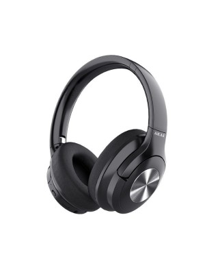Akai BTH-P100 Ασύρματα / Ενσύρματα Over Ear Ακουστικά με 22 ώρες Λειτουργίας Μαύρα 