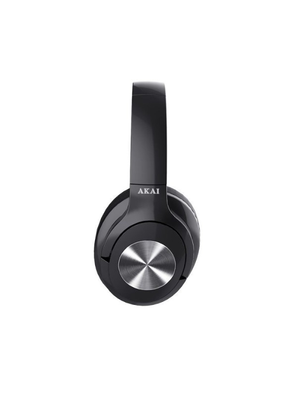Akai BTH-P100 Ασύρματα / Ενσύρματα Over Ear Ακουστικά με 22 ώρες Λειτουργίας Μαύρα 