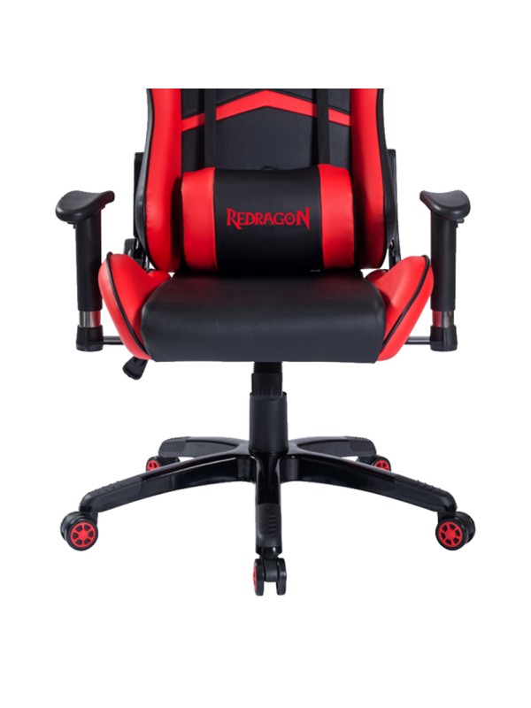 Redragon C326BR Καρέκλα Gaming Δερματίνης με Ρυθμιζόμενα Μπράτσα Κόκκινη Μαύρη 28.16.0011