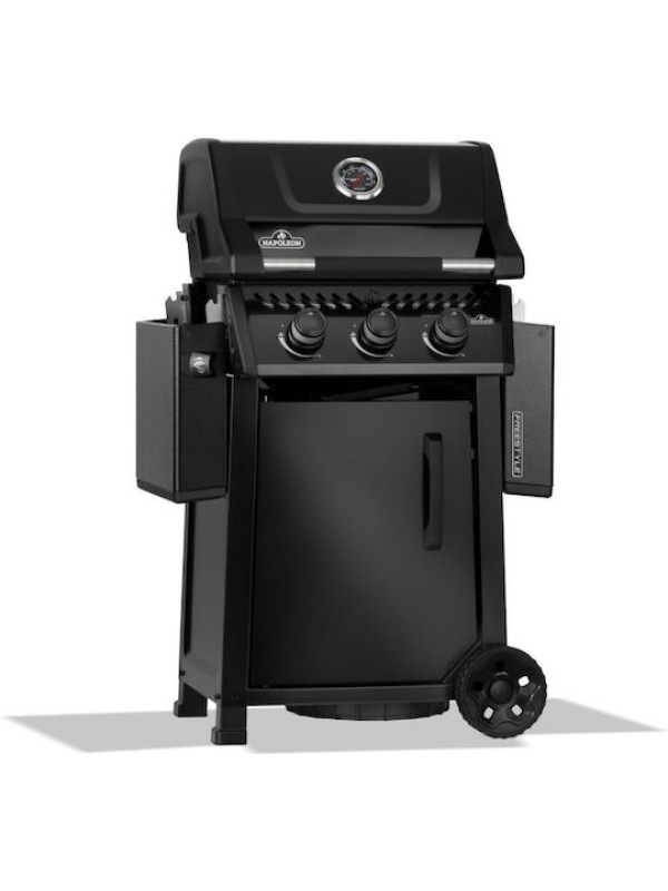  Napoleon Freestyle F 365 DPK-1-GR DPK BLACK  Ψησταριά Υγραερίου Μαντεμένιας Σχάρας 51x45εκ. με 3 Εστίες 12kW 