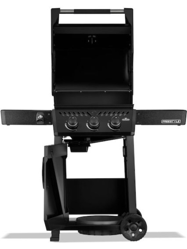  Napoleon Freestyle F 365 DPK-1-GR DPK BLACK  Ψησταριά Υγραερίου Μαντεμένιας Σχάρας 51x45εκ. με 3 Εστίες 12kW 