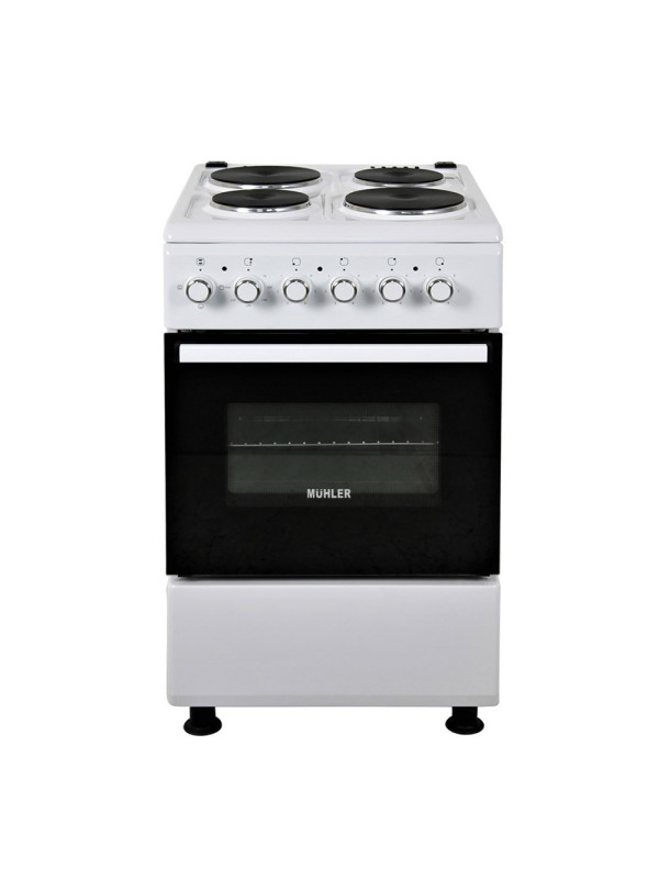  Muhler ELC-500 E Κουζίνα 52lt με Εμαγιέ Εστίες Π50εκ. Λευκή 