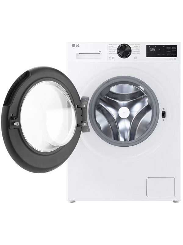  LG Πλυντήριο Ρούχων 9kg με Τεχνολογία Ατμού 1200 Στροφών AI DD F2X50S9TLB 