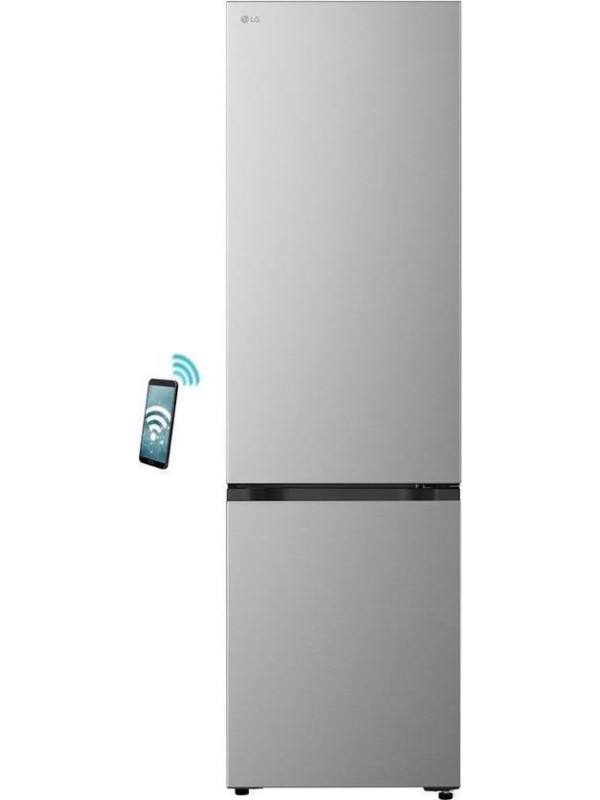 LG Ψυγειοκαταψύκτης 375lt Total NoFrost Υ203xΠ59.7xΒ67.4εκ. Ασημί GBBSJ20EPY 