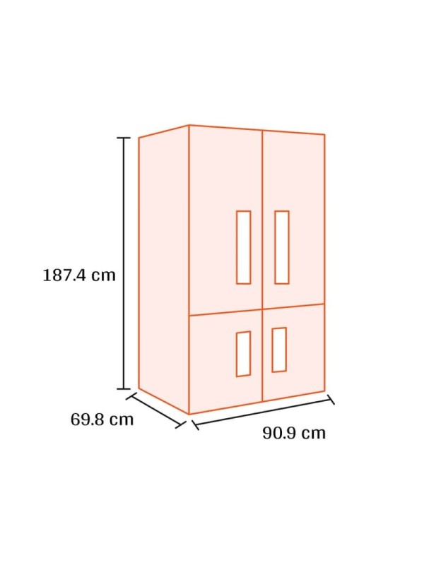  Hotpoint-Ariston Ψυγείο Ντουλάπα 631lt Total NoFrost Υ187.4xΠ90.9xΒ69.8εκ. Ασημί HAQ9 E2L EF 