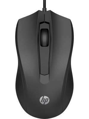 HP 100 Ενσύρματο Ποντίκι Μαύρο 6VY96AA