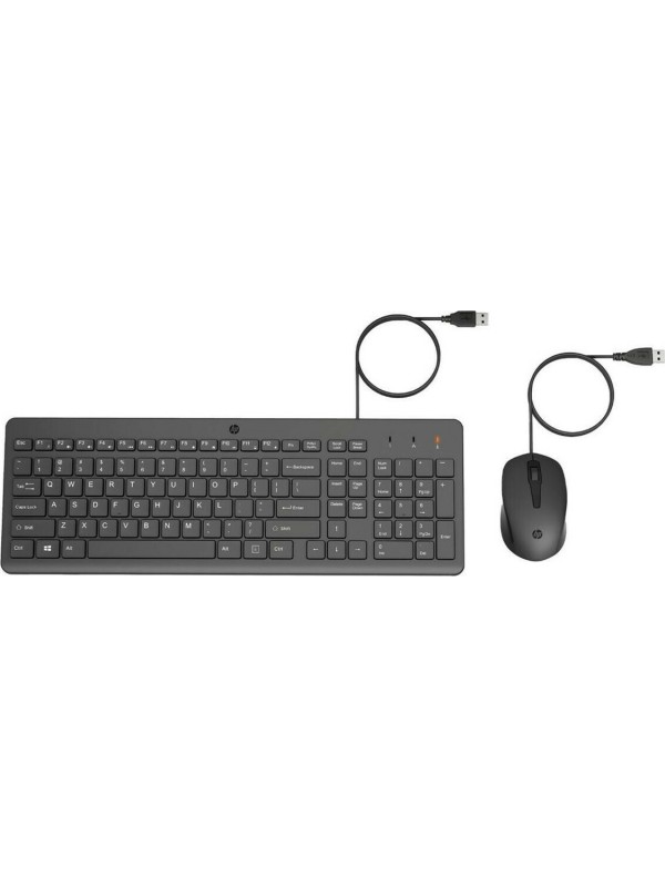 HP Wired Keyboard And Mouse 150 Σετ Πληκτρολόγιο & Ποντίκι Αγγλικό US