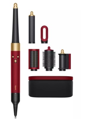 Dyson HS08 Airwrap i.d. Straight + Wavy Ηλεκτρική Βούρτσα με Αέρα για Ίσιωμα και Μπούκλες 1300W Red Velvet/Gold 