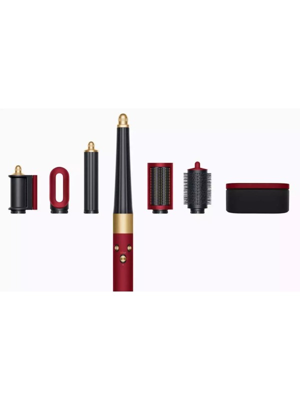 Dyson HS08 Airwrap i.d. Straight + Wavy Ηλεκτρική Βούρτσα με Αέρα για Ίσιωμα και Μπούκλες 1300W Red Velvet/Gold 