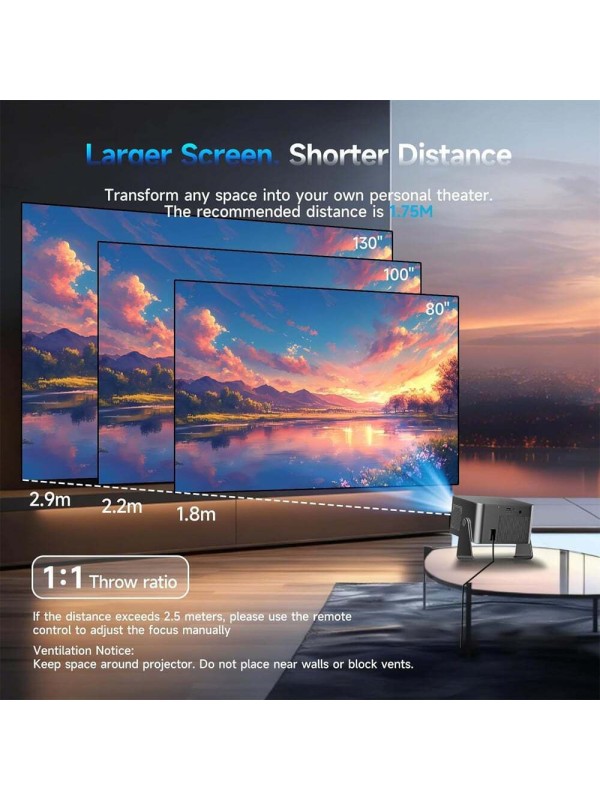  Magcubic HY350GT Mini Projector LCD Full HD Λάμπας LED με Wi-Fi και Ενσωματωμένα Ηχεία 