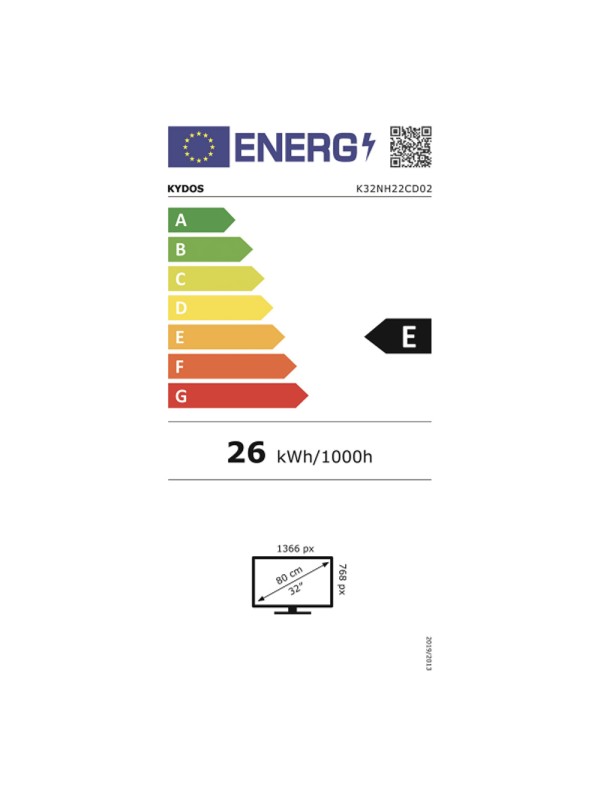  Kydos Τηλεόραση 32" HD Ready LED K32NH22SD00 (2025) 