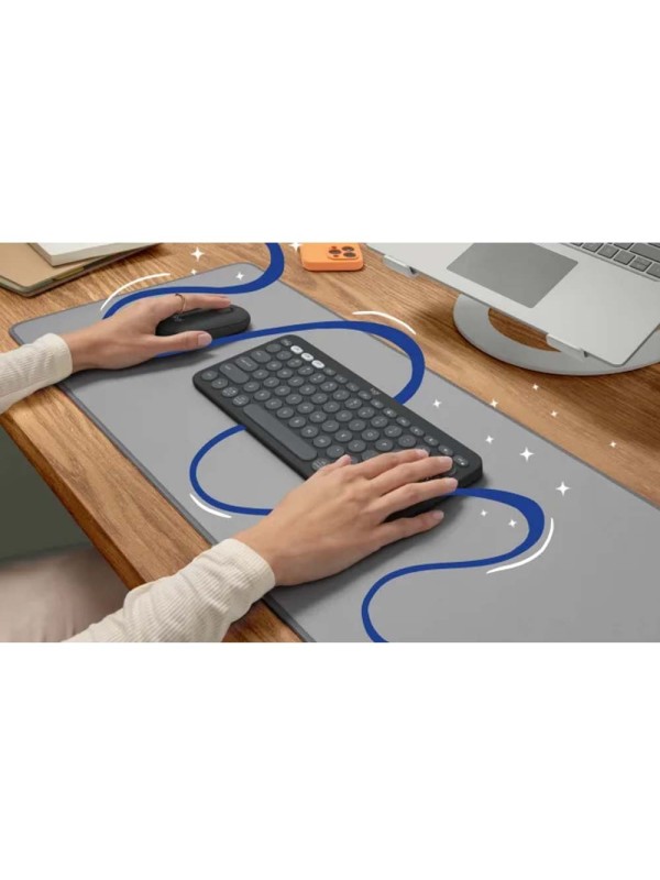 Logitech Pebble Keys 2 K380s Ασύρματο Bluetooth Πληκτρολόγιο International English Γκρι