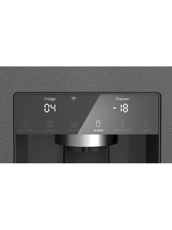 Bosch Ψυγείο Ντουλάπα 574lt Total NoFrost Υ183xΠ90.5xΒ73.1εκ. Inox KFI96AXEA