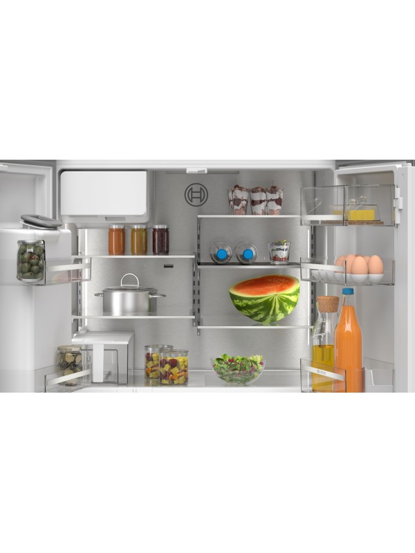 Bosch Ψυγείο Ντουλάπα 574lt Total NoFrost Υ183xΠ90.5xΒ73.1εκ. Inox KFI96AXEA