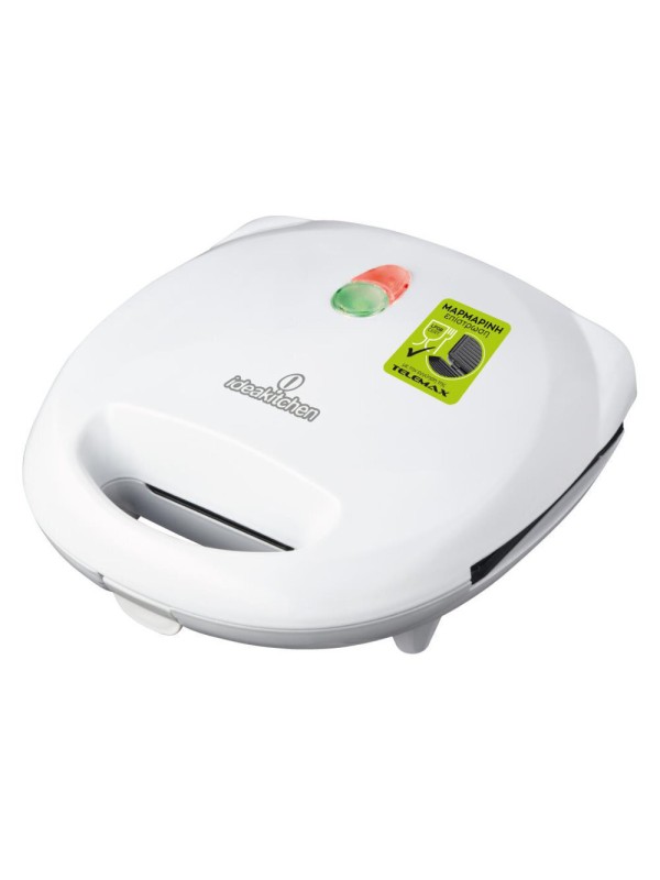Telemax KJ-113 Ideakitchen Τοστιέρα για 2 Τοστ 750W Λευκή