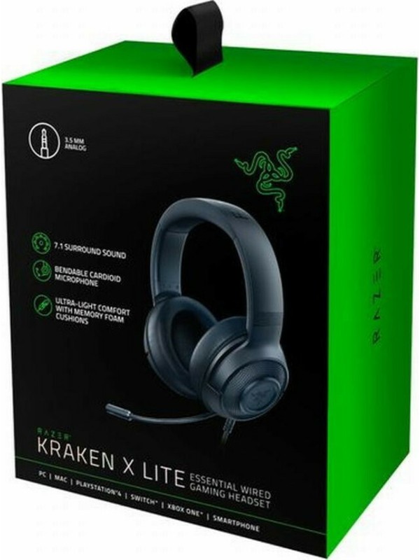 Razer Kraken X Lite Over Ear Gaming Headset με σύνδεση 3.5mm Razer Kraken X Lite Over Ear Gaming Headset με σύνδεση 3.5mm