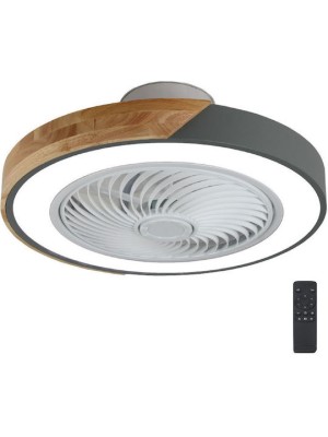  Gruppe LDGD 042DC GREY-WOOD Ανεμιστήρας Οροφής 50cm με Φως και Τηλεχειριστήριο 