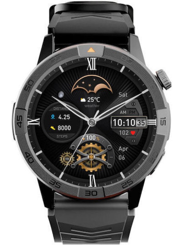 AGM Legion Pro Αδιάβροχο Smartwatch με Παλμογράφο (Μαύρο)