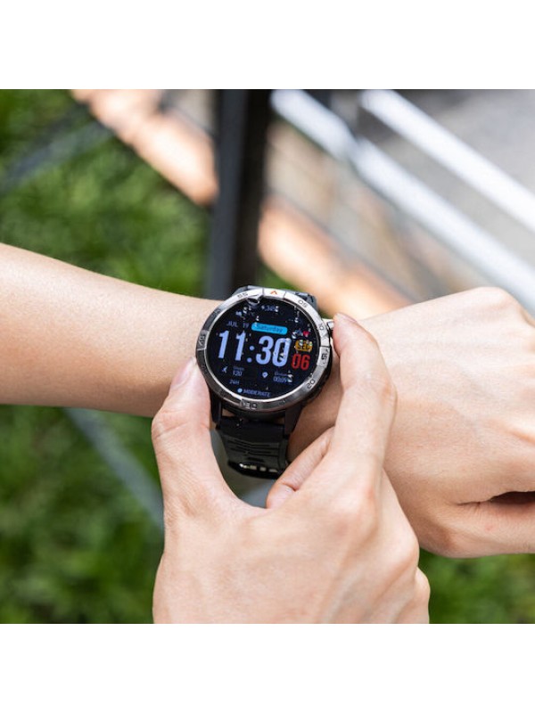 AGM Legion Pro Αδιάβροχο Smartwatch με Παλμογράφο (Μαύρο)