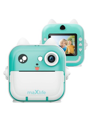  Maxlife Compact Φωτογραφική Μηχανή με Οθόνη 2.4" Θερμικής Εκτύπωσης Μπλε 