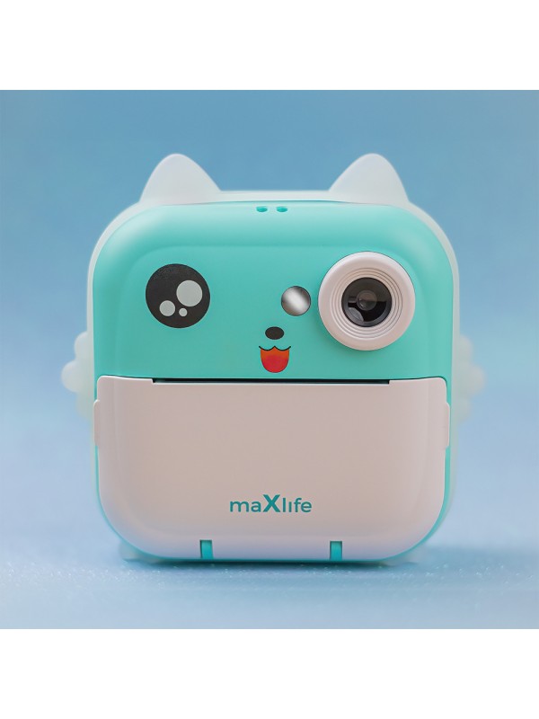  Maxlife Compact Φωτογραφική Μηχανή με Οθόνη 2.4" Θερμικής Εκτύπωσης Μπλε 