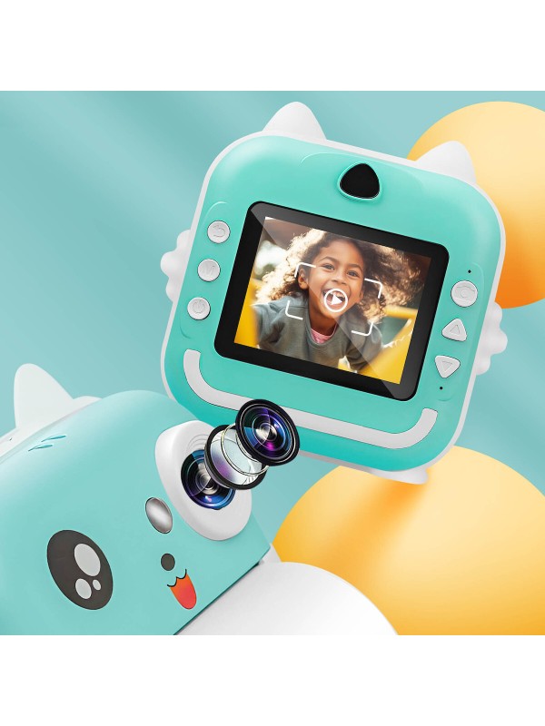  Maxlife Compact Φωτογραφική Μηχανή με Οθόνη 2.4" Θερμικής Εκτύπωσης Μπλε 