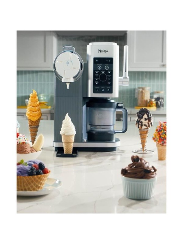 Ninja CREAMi Scoop & Swirl Παγωτομηχανή 2x480ml Ασημί 