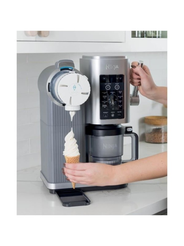 Ninja CREAMi Scoop & Swirl Παγωτομηχανή 2x480ml Ασημί 