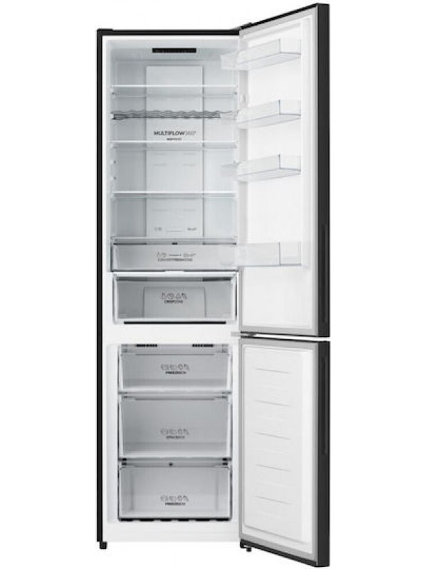 Gorenje Ψυγειοκαταψύκτης 336lt Total NoFrost Υ200.4xΠ59.5xΒ59εκ. Μαύρος NRK620EABG4 