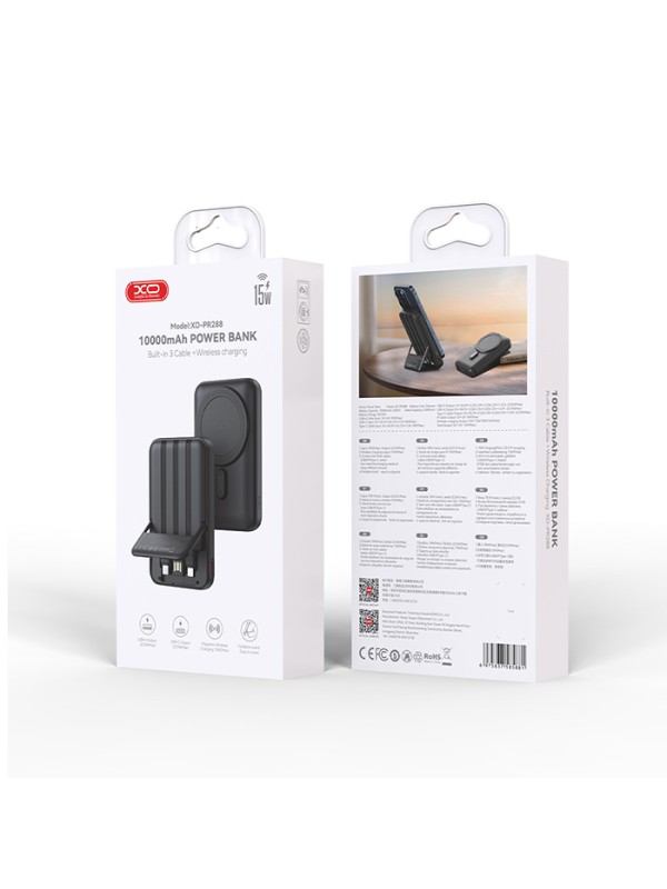 XO PR288 Power Bank 10000mAh 15W Μαύρο XO PR288 Power Bank 10000mAh 15W Μαύρο