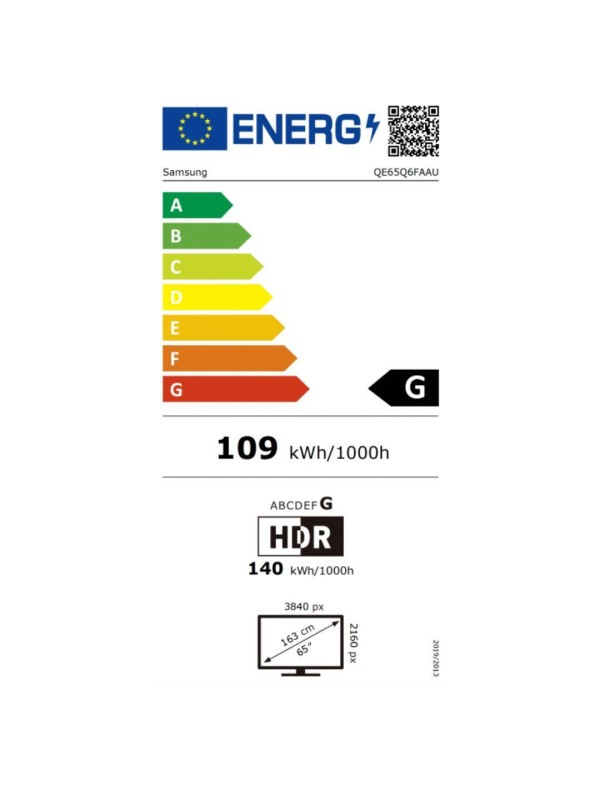 Samsung Smart Τηλεόραση 65" 4K UHD QLED Q6F HDR (2025) QE65Q6FAAUXXH