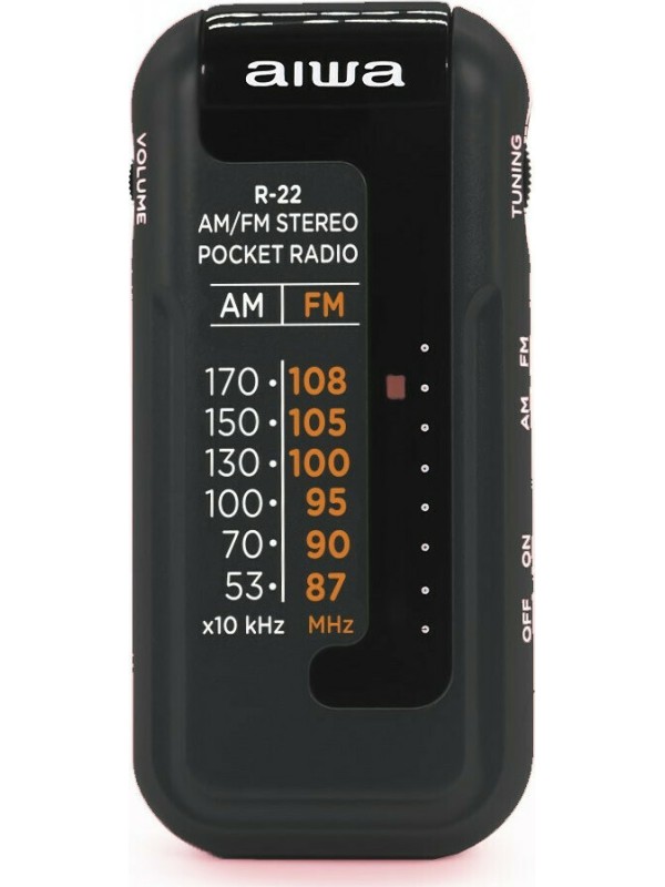 Aiwa R-22BK Ραδιοφωνάκι Μπαταρίας Μαύρο