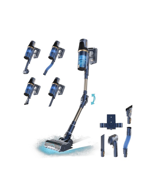 Cecotec Conga Rockstar Rs70 Pet Flex Επαναφορτιζόμενη Σκούπα 2 σε 1 Stick & Χειρός 33.6V Μπλε