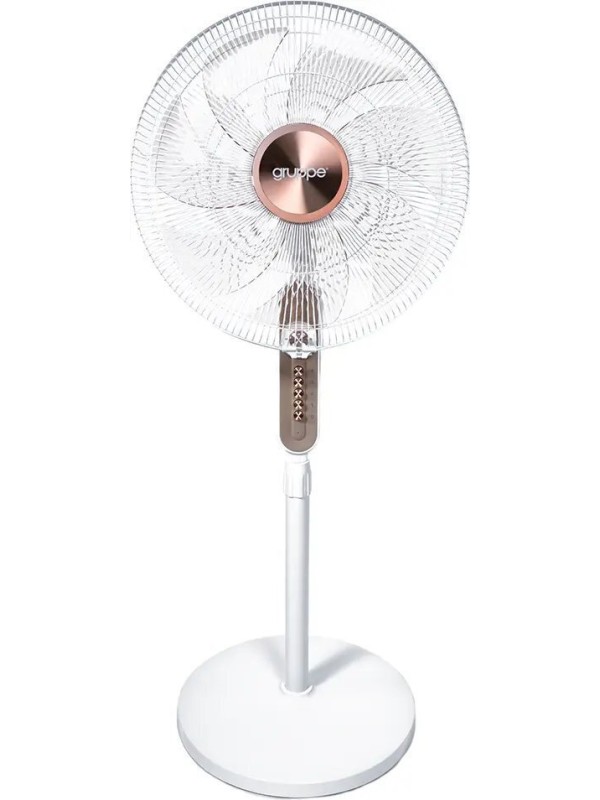 Gruppe Ανεμιστήρας Ορθοστάτης 70W Διαμέτρου 45cm White Gold Κωδικός: SF1873A 